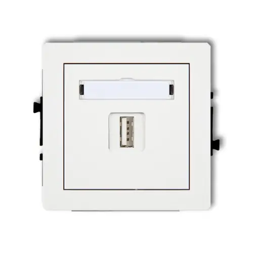 Mechanizm gniazda pojedynczego USB A-A 3.0 Karlik DECO biały mat 25DGUSB-5 Łatwy zwrot