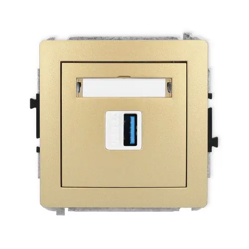 Oferta czasowa Mechanizm gniazda pojedynczego USB A-A 3.0 Karlik DECO złoty 29DGUSB-5