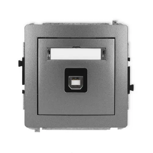 Mechanizm gniazda pojedynczego USB A-B 2.0 Karlik DECO grafitowy 11DGUSB-3 Ograniczona ilość