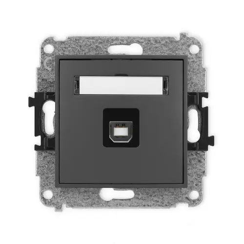 Mechanizm gniazda pojedynczego USB A-B 2.0 Karlik ICON grafitowy mat 28IGUSB-3 Promocja