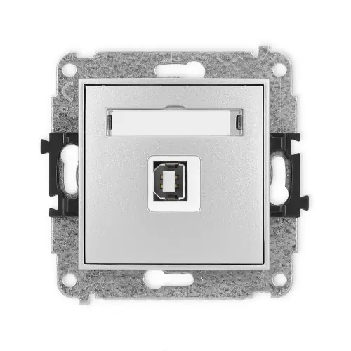 Bestseller Mechanizm gniazda pojedynczego USB A-B 2.0 Karlik ICON srebrny metalik 7IGUSB-3