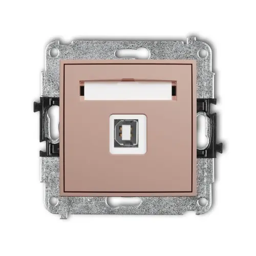 Mechanizm gniazda pojedynczego USB A-B 2.0 Karlik MINI łososiowy 62MGUSB-3 Obniżka ceny