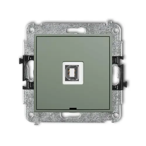 Oferta czasowa Mechanizm gniazda pojedynczego USB A-B 2.0, bez pola opisowego Karlik ICON szałwiowy 61IGUSBBO-3