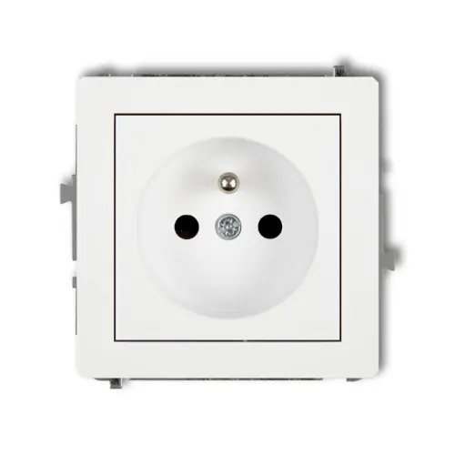 Mechanizm gniazda pojedynczego z uziemieniem 2P+Z (przesłony torów prądowych) Karlik DECO biały DGP-1zp Kup online