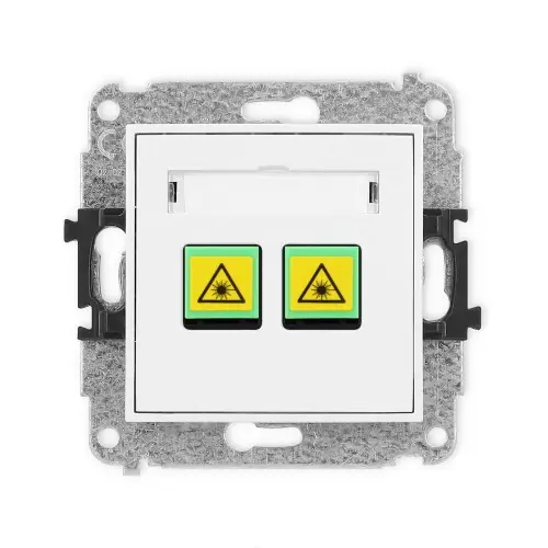 Mechanizm gniazda światłowodowego/optycznego podwójnego Karlik ICON biały IGOP-2 Cena promocyjna