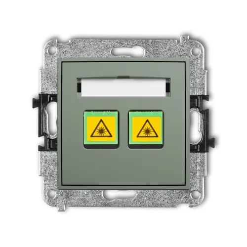 Bezpieczne zakupy Mechanizm gniazda światłowodowego/optycznego podwójnego Karlik MINI szałwiowy 61MGOP-2