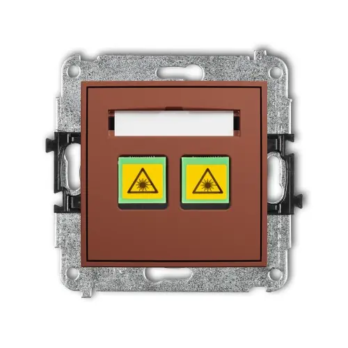 Mechanizm gniazda światłowodowego/optycznego podwójnego Karlik MINI terakota 63MGOP-2 Szybka dostawa