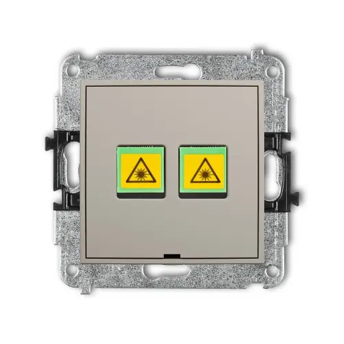 Tylko dziś Mechanizm gniazda światłowodowego/optycznego podwójnego, bez pola opisowego Karlik MINI taupe 60MGOPBO-2