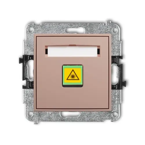 Nie przegap Mechanizm gniazda światłowodowego/optycznego pojedynczego Karlik ICON łososiowy 62IGOP-1