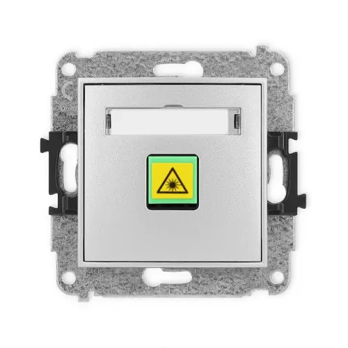 Niska cena Mechanizm gniazda światłowodowego/optycznego pojedynczego Karlik MINI srebrny metalik 7MGOP-1