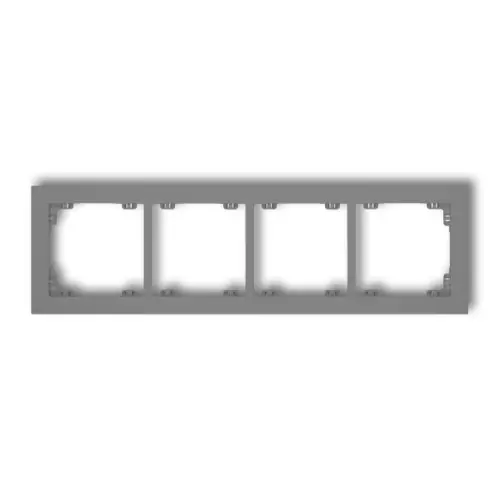 Hit sprzedaży Ramka uniwersalna poczwórna z tworzywa Karlik DECO szary mat 27DR-4