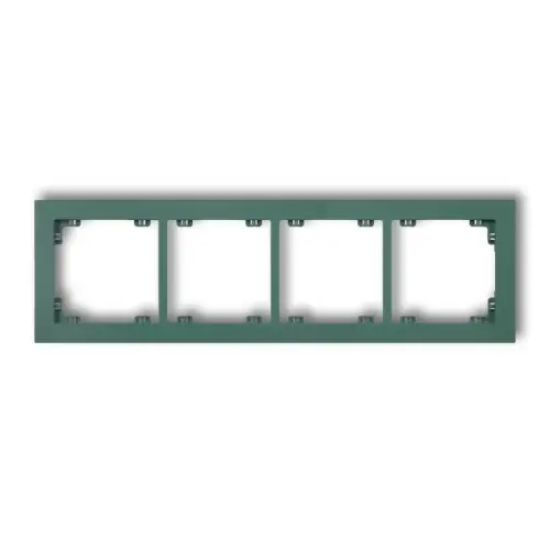 Ramka uniwersalna podczwórna z tworzywa DECO Pastel Matt Karlik DECO szmaragdowy 51DR-4 Łatwy zwrot