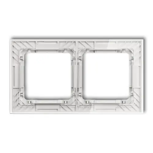Darmowy zwrot Ramka uniwersalna podwójna transparentna DECO Art - efekt szkła (ramka transparentna; spód biały) Karlik DECO transparentny 52-0-DRS-2