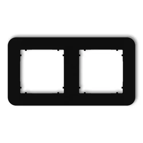 Oferta czasowa Ramka uniwersalna podwójna zaokrąglona z tworzywa Karlik MINI czarny mat 12MRTZ-2