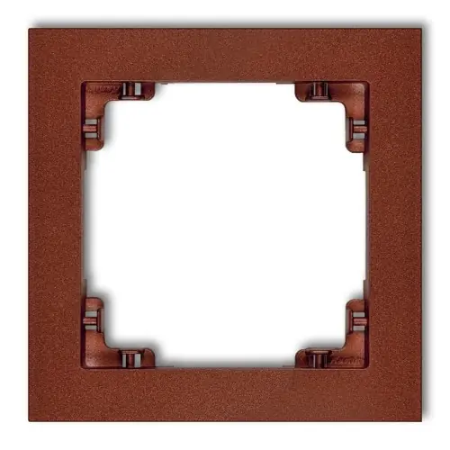 Ramka uniwersalna pojedyncza z tworzywa Karlik DECO brązowy metalik 9DR-1 Kup online
