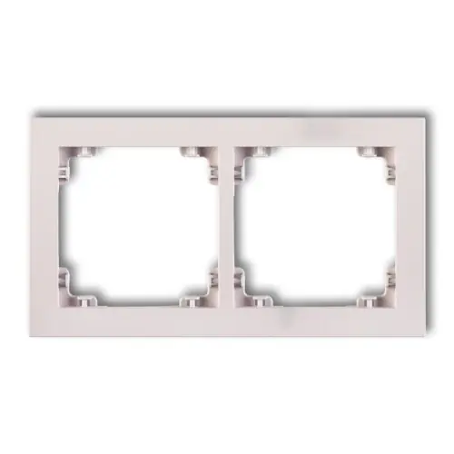 Ramka uniwerstalna podwójna z tworzywa DECO Pastel Matt Karlik DECO pudrowy róż 40DR-2 Nowy
