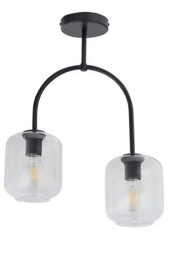 SHINE 2 plafon czarny/transparentny stal lakierowana Sigma lighting Rabat