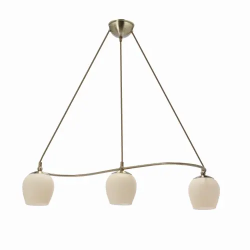 Oferta SERANO Lampa Wisząca Patynowy 3x60W E27 Klosz Kremowy