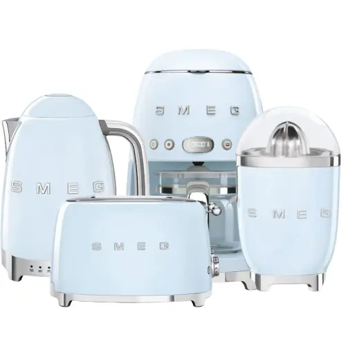 Super okazja Zestaw Smeg - DCF02PBEU + KLF04PBEU + TSF01PBEU + CJF01PBEU