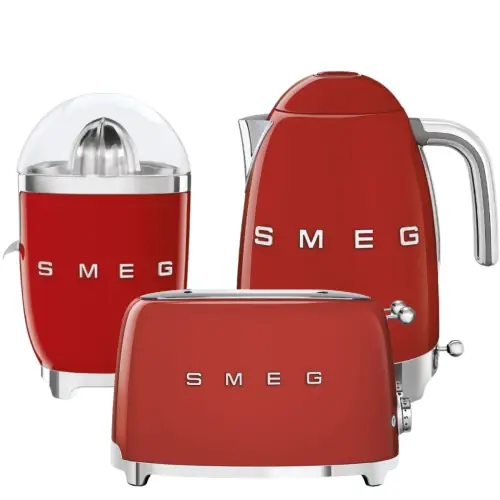 Taniej Zestaw Smeg - KLF04RDEU + TSF01RDEU + CJF01RDEU