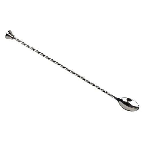 Premium BarEq Łyżka barmańska z muddlerem 30 cm stalowa stalowy