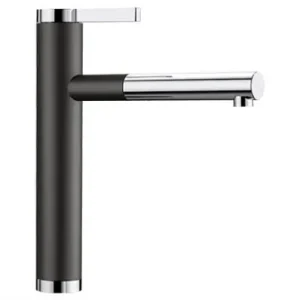 Ostatnie sztuki Bateria kuchenna BLANCO LINEE-S Silgranit-Look czarny/chrom