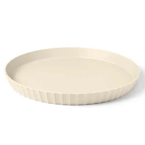 Niska cena BLIM PLUS ATENA taca okrągła śr. 30 cm kremowa cukier trzcinowy