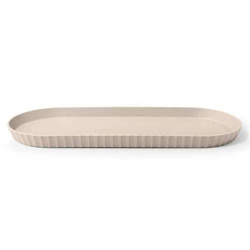 Tani BLIM PLUS MINERVA Półmisek owalny 51x20,5 cm szaro-beżowa mokka