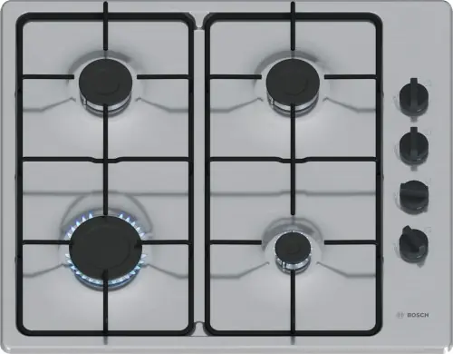 Promocja Bosch Serie 2, Płyta gazowa 60 cm, Stal, Łatwa w czyszczeniu PBP6B5K80