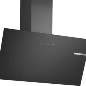 Bosch Serie 2, Pochyły okap naścienny 80 cm, czarne szkło, cichy silnik DWK85DK60 Darmowy zwrot