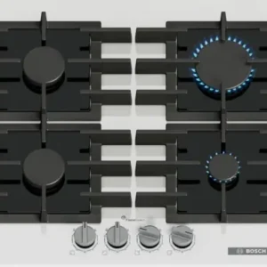 Nowy Bosch Serie 6, Płyta gazowa 60 cm, Szkło, Łatwe czyszczenie PPP6A2I40
