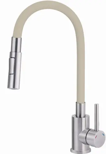 Deante Bateria kuchenna Luno beż, stal, gięta wylewka BOC_5740 Sprawdź teraz