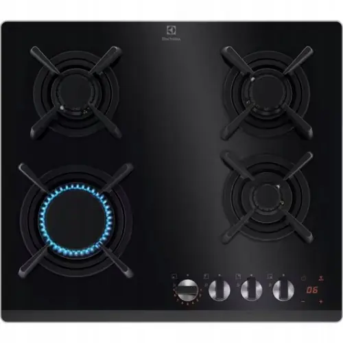 Płyta gazowa Electrolux KGG643753K Czarna 4-strefowa z rusztem żeliwnym Do wyczerpania zapasów