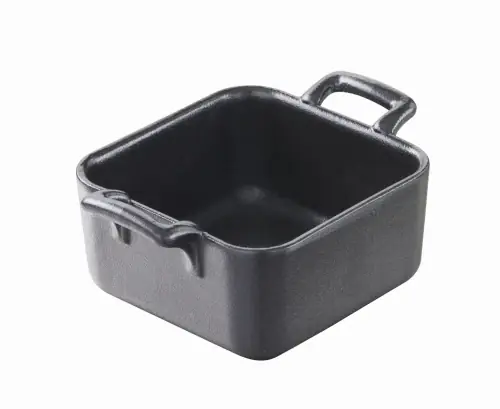 Darmowy zwrot Revol BELLE CUISINE NOIR mini naczynie kwadratowe 7x7 cm Cast iron style