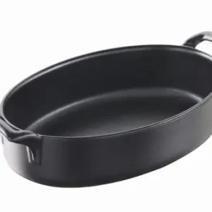 Revol BELLE CUISINE NOIR naczynie owalne głębokie Cast iron style Premium