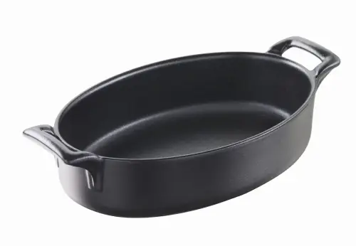 Revol BELLE CUISINE NOIR naczynie owalne głębokie Cast iron style Premium