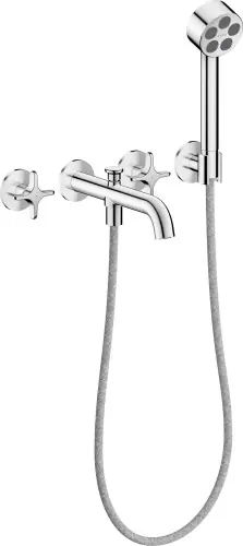 AXOR One 3-otworowa bateria wannowa z uchwytami i zestawem prysznicowym 48443000 Tylko do końca tygodnia