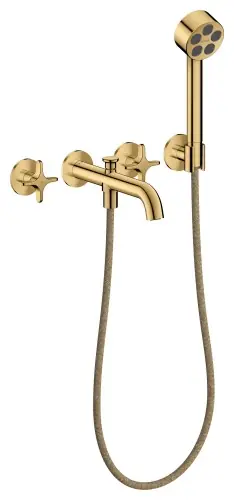AXOR One 3-otworowa bateria wannowa z uchwytami i zestawem prysznicowym 48443990 Dostępne od ręki