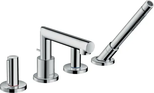 Oferta limitowana AXOR Uno 4-otworowa bateria na brzeg wanny z uchwytami Zero 45444000