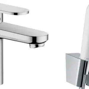 Wysoka jakość Hansgrohe Vernis Blend Jednouchwytowa bateria umywalkowa 100 z Bidette 71215000