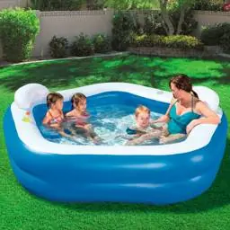 Basen rodzinny nadmuchiwany Fun Pool 213 x 206 x 69 cm BESTWAY Rabat