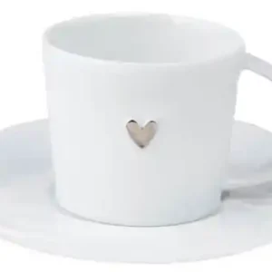 Filiżanka do espresso Srebrne Serce RAEDER Wyprzedaż