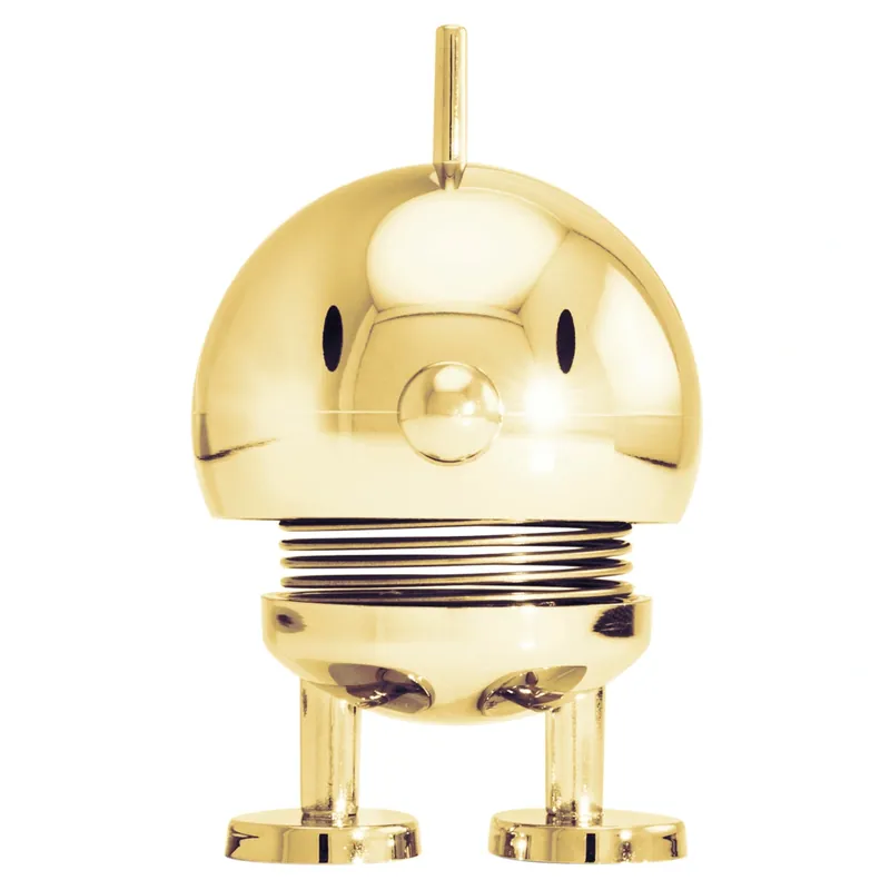 Figurka Hoptimist Bumble S gold 7,6 cm dekoracja biurowa prezent design Ostatnie sztuki