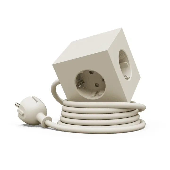Cena promocyjna Listwa zasilająca Square 1 z podwójnym Usb-C 30 W i magnetyczną podstawą 1,8 m - beżowa - Avolt