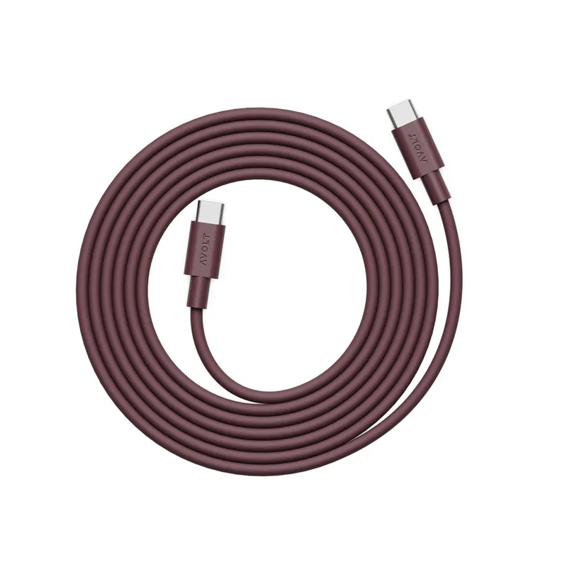 Cable 1 Usb-c Bauhaus 2 M Mulberry Red - Avolt Taniej