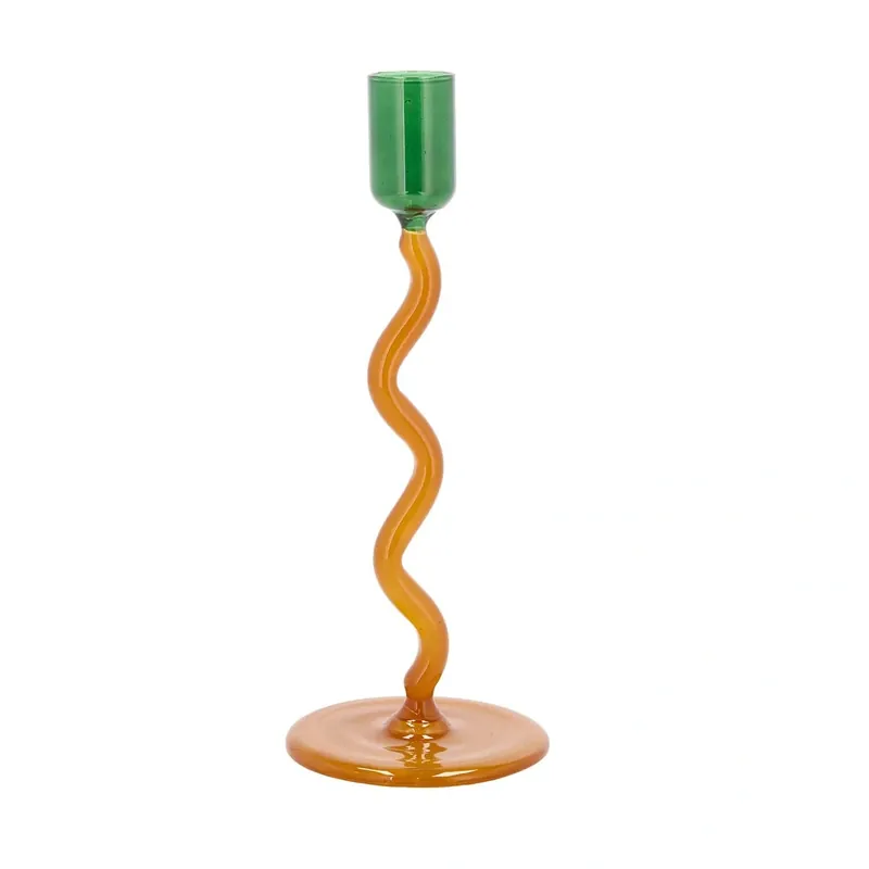 Wybór klientów Świecznik Style Glass Green/Amber - Villa Collection