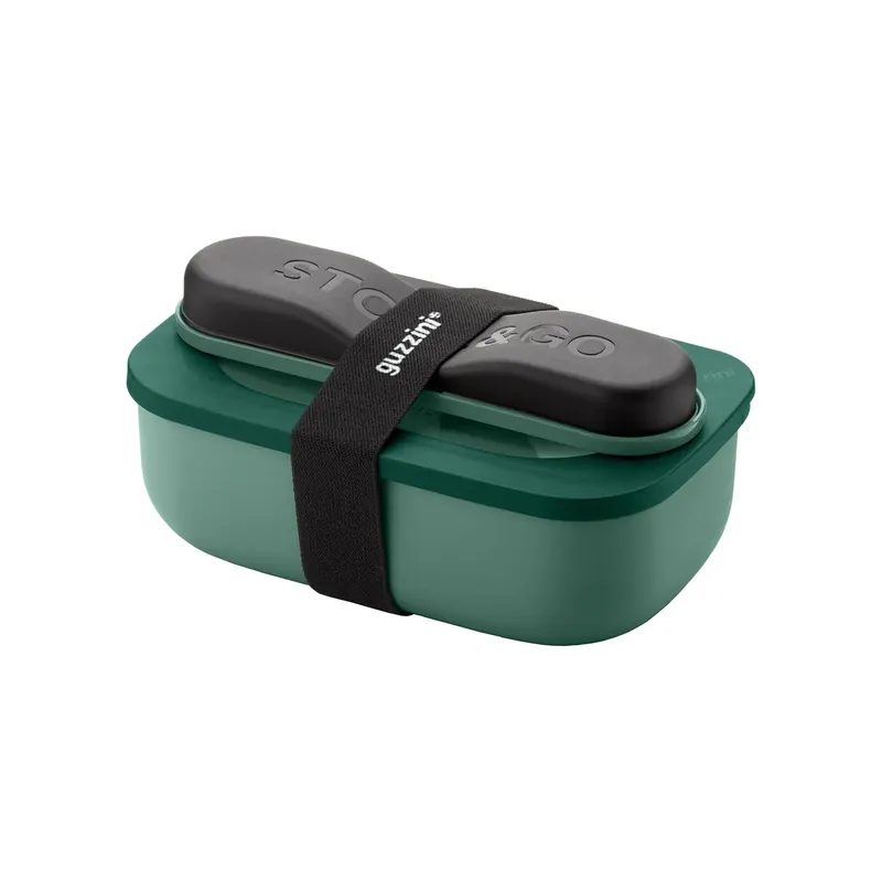 Zestaw Lunch Box ze Sztućcami Podróżnymi 1,2 l Szmaragdowy Guzzini Nowość