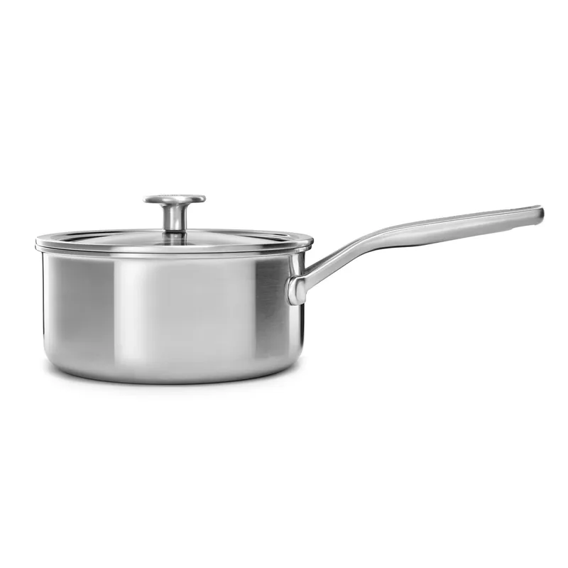 Nowość Rondel z pokrywką 3-warstwowy, Stalowy - 1,5L - Kitchenaid