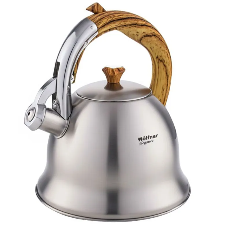 Cena promocyjna Czajnik metalowy z gwizdkiem Hoffner 3L Indukcja Gaz HF-1014 MAT