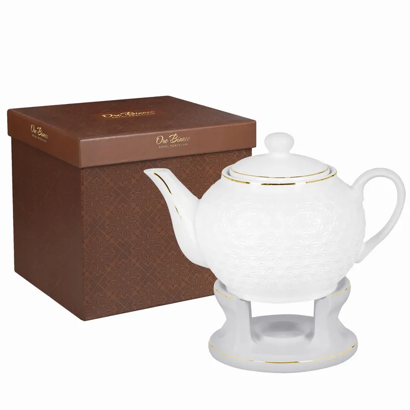 Bianco BO-2721 Imbryk z podgrzewaczem do kawy Dzbanek 1L porcelana Szybka dostawa
